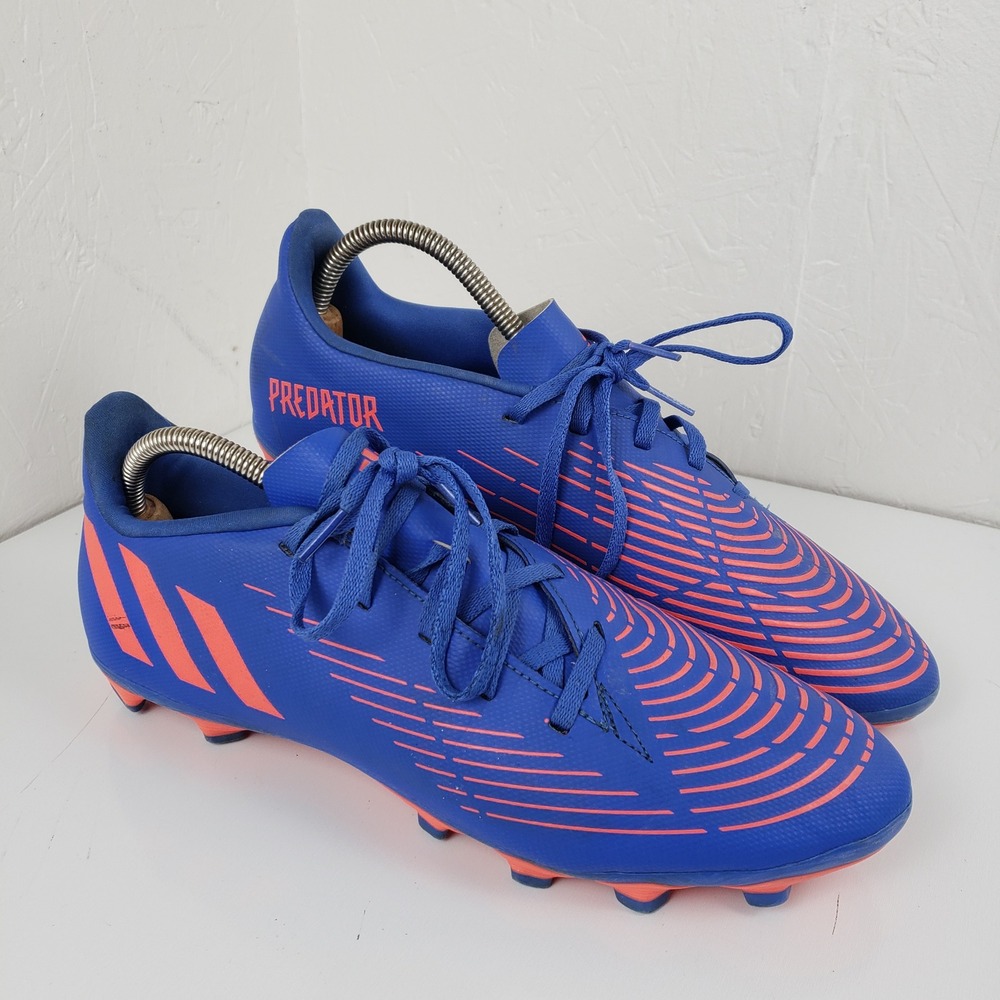 Adidas Predator Edge.4 FxG Soccer Cleats Blue Orange Mens 12 GW2357